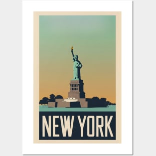 A Vintage Travel Art of New York - US Posters and Art